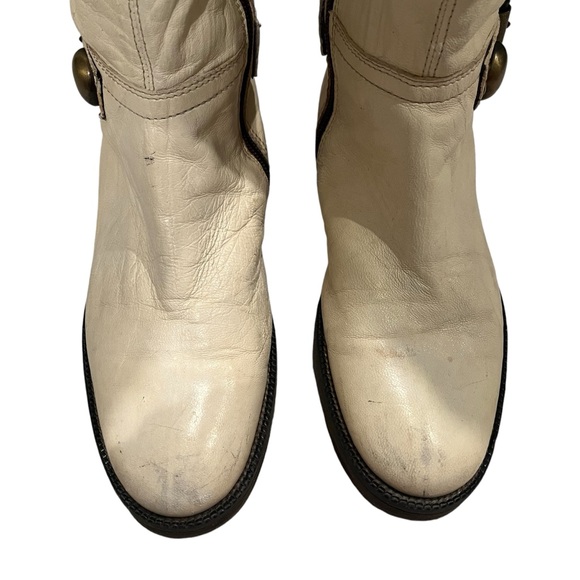 Manas Tall Fold-Down Faux Fur Lined Leather Boots, Sz 38 - Picture 7 of 16